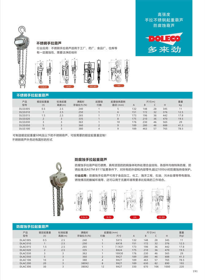 手拉防爆葫芦、防腐葫芦